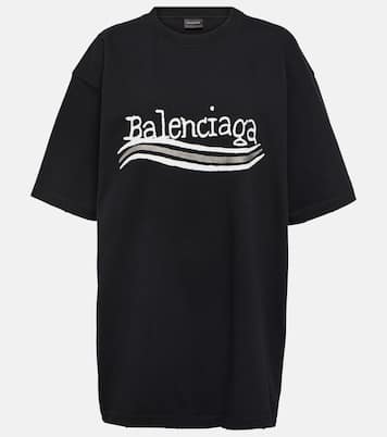 Camiseta en jersey de algodón con logo | Balenciaga