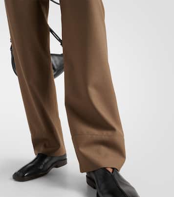 High-rise wool-blend straight pants | Lemaire