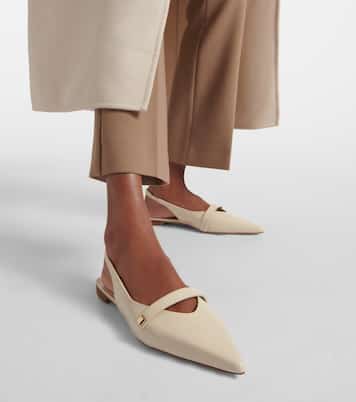 Leather slingback ballet flats | Max Mara