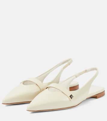 Leather slingback ballet flats | Max Mara