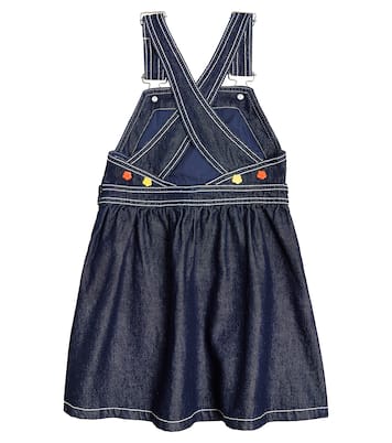 Robe brodée en jean à logo | Kenzo Kids