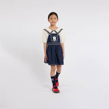 Robe brodée en jean à logo | Kenzo Kids