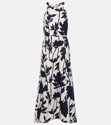 Vestido midi de algodón floral | Brunello Cucinelli