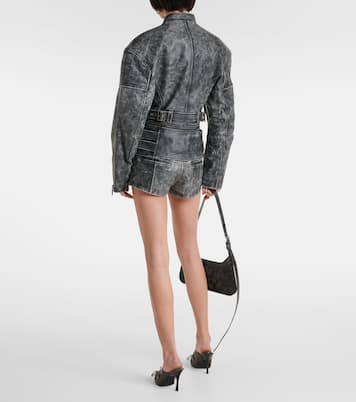 Chain-detail leather jacket | KNWLS