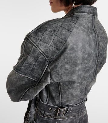 Chain-detail leather jacket | KNWLS