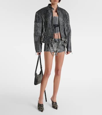 Chain-detail leather jacket | KNWLS