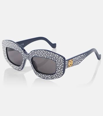 Pavé Screen embellished square sunglasses | Loewe
