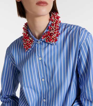 Camisa de popelín de algodón a rayas | Dries Van Noten