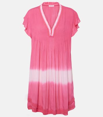 Vestido corto Sasha plisado con volantes | Poupette St Barth