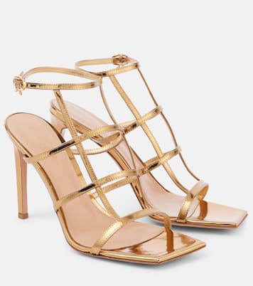 Sandalen Mondry aus Metallic-Leder | Gianvito Rossi