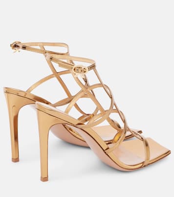 Sandalen Mondry aus Metallic-Leder | Gianvito Rossi