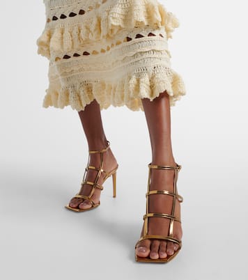 Sandalen Mondry aus Metallic-Leder | Gianvito Rossi