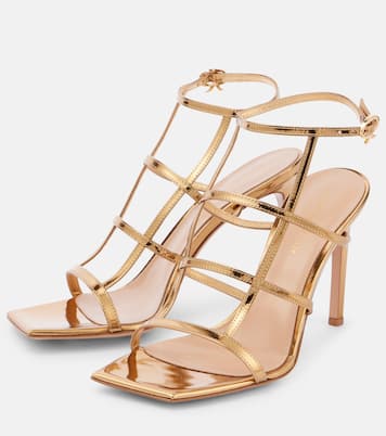 Sandalen Mondry aus Metallic-Leder | Gianvito Rossi