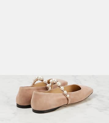 Ade embellished suede Mary Jane flats | Jimmy Choo
