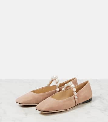 Ade embellished suede Mary Jane flats | Jimmy Choo