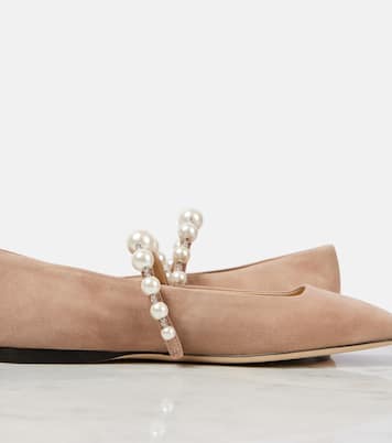 Ade embellished suede Mary Jane flats | Jimmy Choo