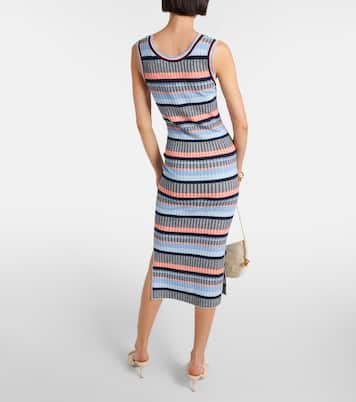Vestido midi Fabiana acanalado | Veronica Beard