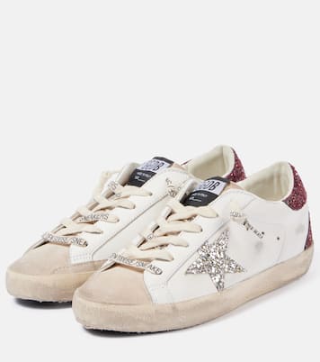 Super-Star embellished leather sneakers | Golden Goose
