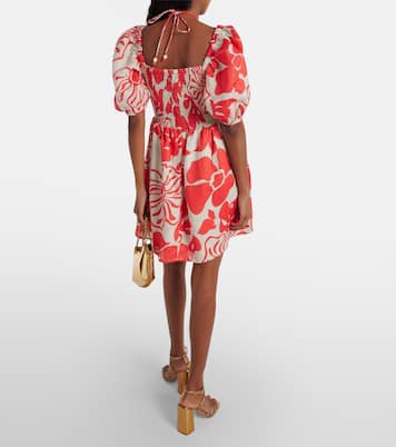 Vestido corto Odelia de lino floral | Faithfull