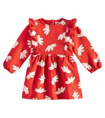 Baby Freedom Bird ruffled cotton-blend dress | Bobo Choses