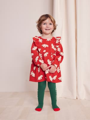 Baby Freedom Bird ruffled cotton-blend dress | Bobo Choses