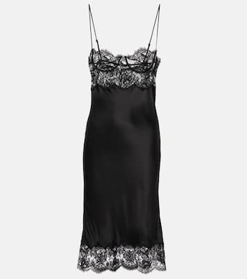 Abito sottoveste in raso di seta | Saint Laurent