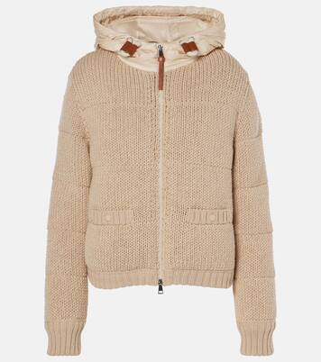 Ribbed-knit wool puffer jacket | Moncler