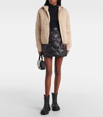 Ribbed-knit wool puffer jacket | Moncler