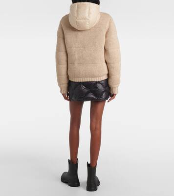 Ribbed-knit wool puffer jacket | Moncler