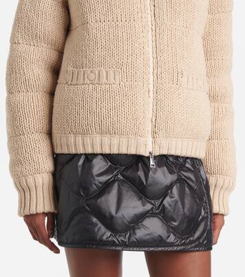 Ribbed-knit wool puffer jacket | Moncler