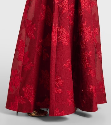 Henrietta belted brocade gown | Rebecca Vallance