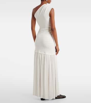 Abito lungo monospalla Cora in chiffon di crêpe  | Proenza Schouler