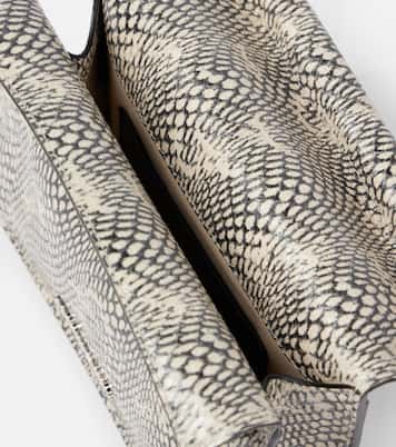 Rond Carré snake-effect leather clutch | Jacquemus