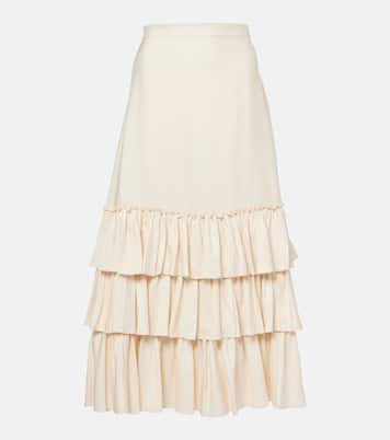 Jupe longue en soie | Valentino
