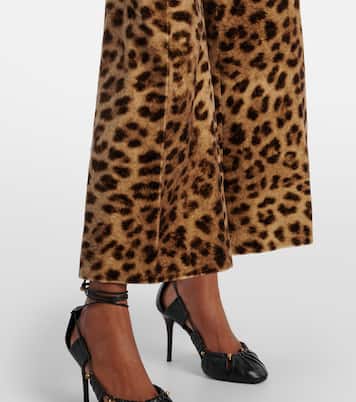 Pantalon flare en velours à motif léopard | Chloé
