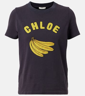 Camiseta de jersey de algodón con logo | Chloé