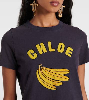 Camiseta de jersey de algodón con logo | Chloé