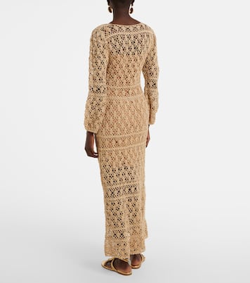 Abito lungo Bianca in crochet di cotone | Anna Kosturova