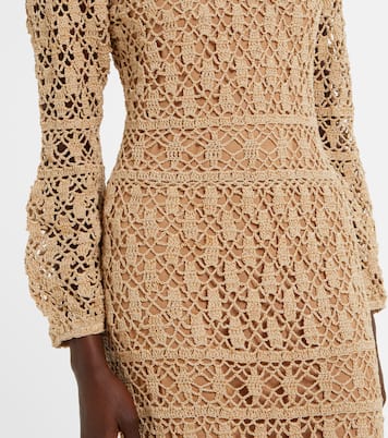 Abito lungo Bianca in crochet di cotone | Anna Kosturova