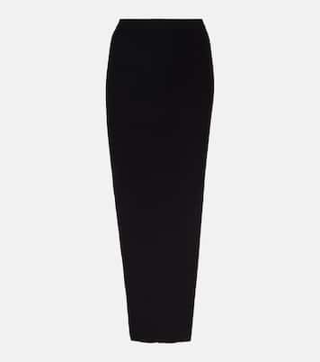 Falda midi Sacriskirt de punto acanalado | Rick Owens