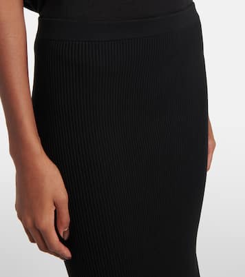 Falda midi Sacriskirt de punto acanalado | Rick Owens