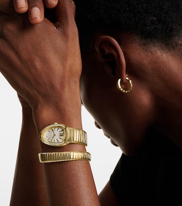 Serpenti Tubogas 18kt gold watch with diamonds | Bvlgari