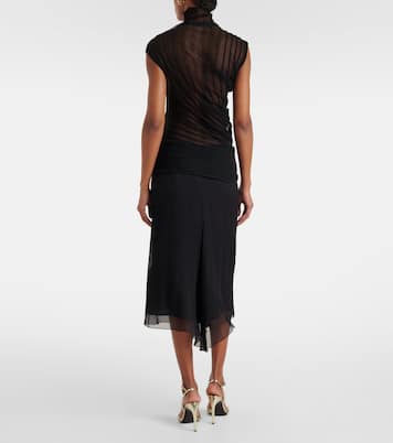 Top asimétrico en mezcla de algodón | Victoria Beckham