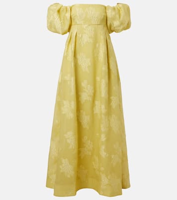 Off-Shoulder-Robe Benette aus Brokat | Rebecca Vallance