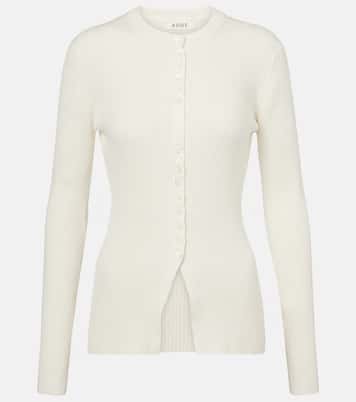 Cardigan in crêpe di cotone a coste | Róhe