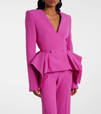 Double-breasted peplum blazer | Safiyaa