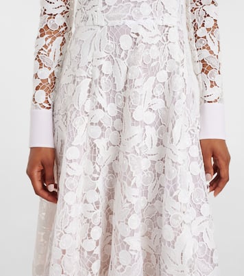 Vestido midi de encaje guipur | Oscar de la Renta