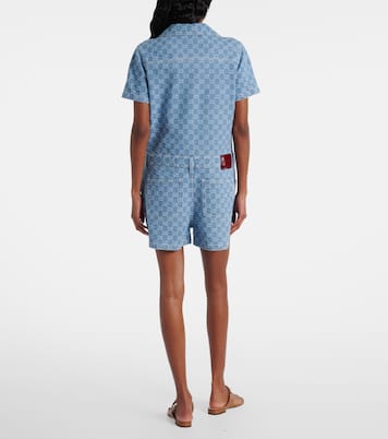 GG denim jacquard romper | Gucci