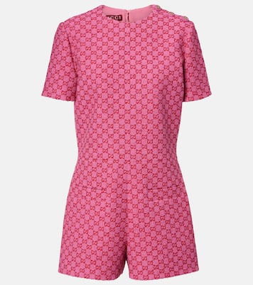 GG cotton-blend romper | Gucci