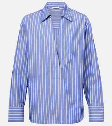Striped cotton polo shirt | Vince